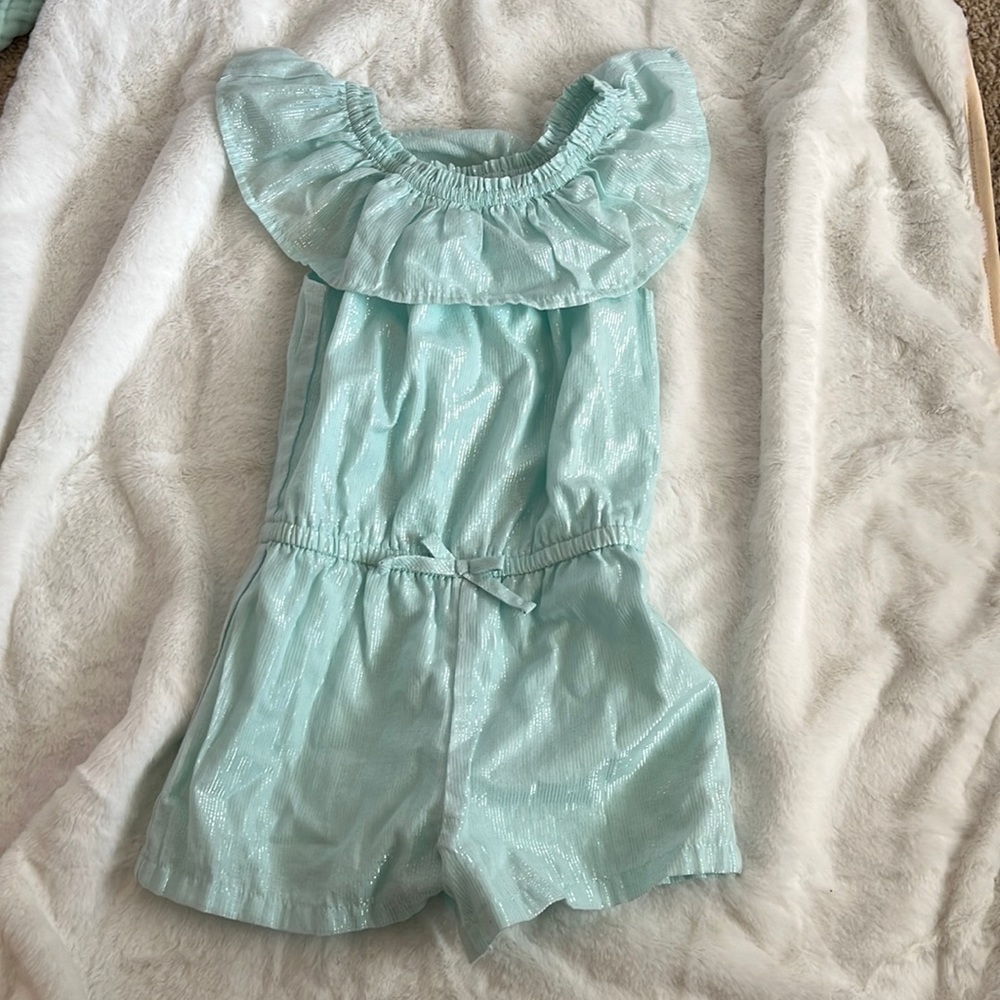 Cat and Jack blue shimmer romper